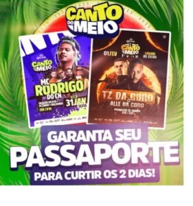 MC Rodrigo do CN e TZ da Coro no Canto do Meio, em SJB neste fim de semana