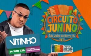 Vitinho abre neste sábado os shows nacionais do Circuito Junino de SJB